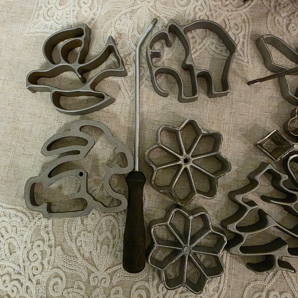 Nordic Ware Deluxe Rosette Timbale Cookie Cutter Set, Silver Cast Aluminum 4792